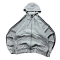 Vintage Adidas Essential Grey Zip-Up Hoodie (L)