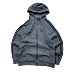 Vintage Adidas Essential Grey Zip-Up Hoodie (M)