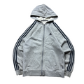 Vintage Adidas Grey Zip-Up Hoodie (S)