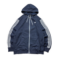 Vintage Adidas Navy Zip-Up Hoodie (L)