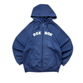 Vintage Reebok Navy Zip-Up Hoodie (XS)