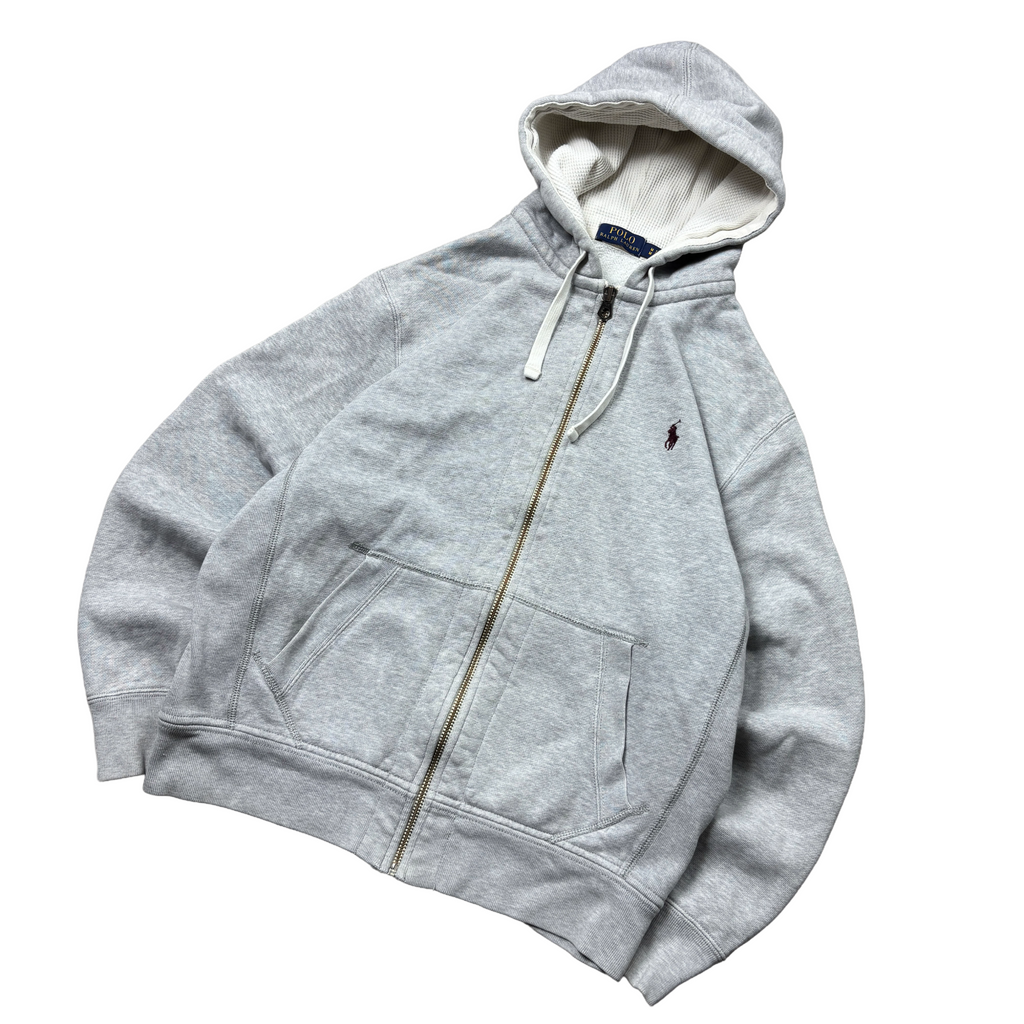 Polo Ralph Lauren Grey Zip-Up Hoodie (XS)