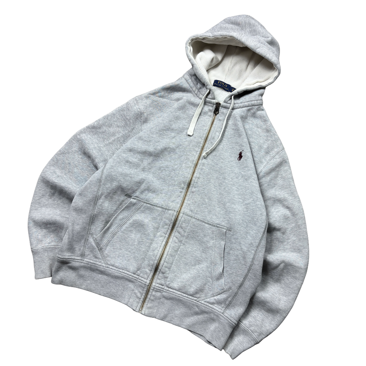 Polo Ralph Lauren Grey Zip-Up Hoodie (XS)